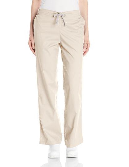 WonderWink Women's Wonderwork Flare Leg Scrub Pant, Khaki, Small