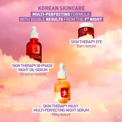 Erborian Multi‑Perfecting Night Serum, Oil & Milky Formulas, Smooths, Even Texture, Hydrates, Firms For Glowy, Mirror Skin Renewal, Korean Skincare