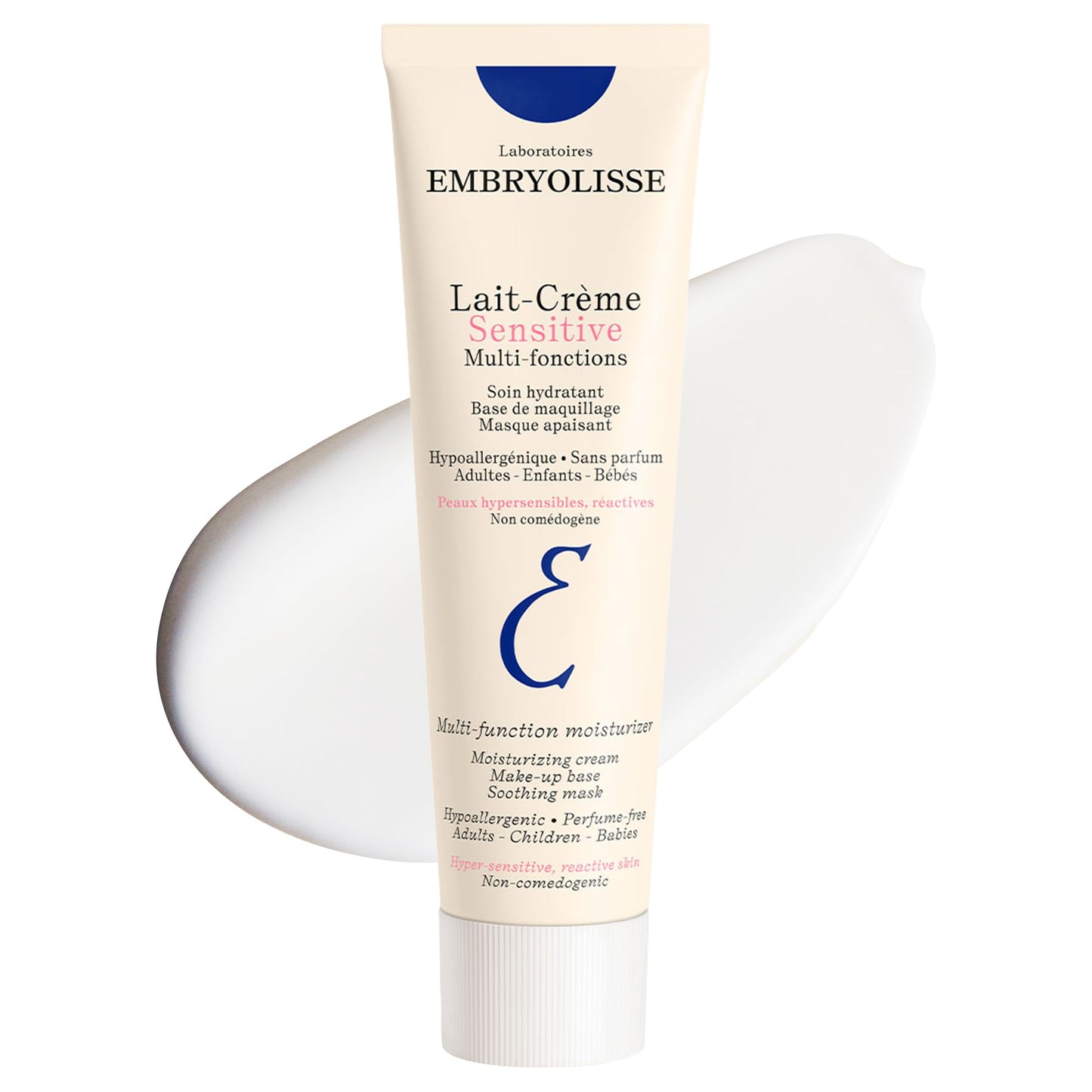 Embryolisse Lait Creme Sensitive Moisturizer. Hypoallergenic Face & Body Cream for All Skin Types With Aloe Vera & Shea Butter. Fragrance Free & Suitable for Sensitive Skin
