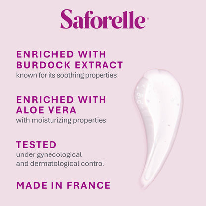 Saforelle Intensive Moisturizing Cleansing Care - 250 ml - Feminine Wash with Burdock Extract for Soothing Daily Cleansing