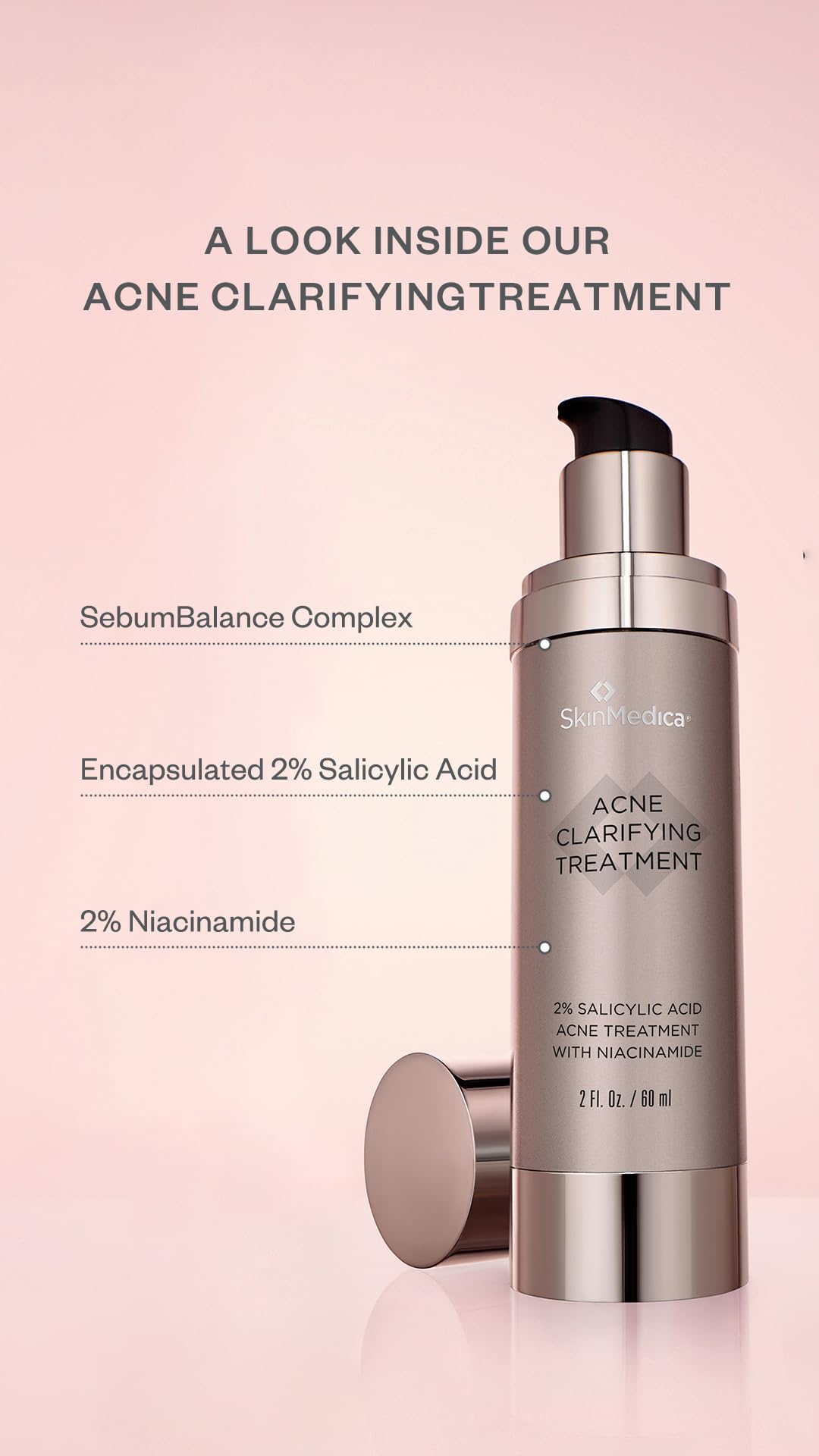 SkinMedica Acne Clarifying Treatment - Our Acne Treatment to Reduce Post-Acne Marks and Reinforce the Skin Barrier, 2 Fl Oz