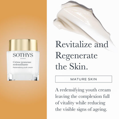 SOTHYS Redensifying Youth Cream | Face Moisturizer for Anti-Aging, Wrinkle Reduction, and Youthful Firming of Face and Neck | Mature Skin