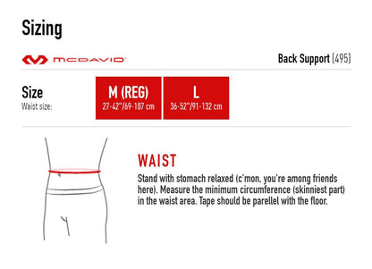 Mcdavid Lightweight Back Support Brace, Back Pain & Aches, Injury Recovery, Aids in Lifting & Activity