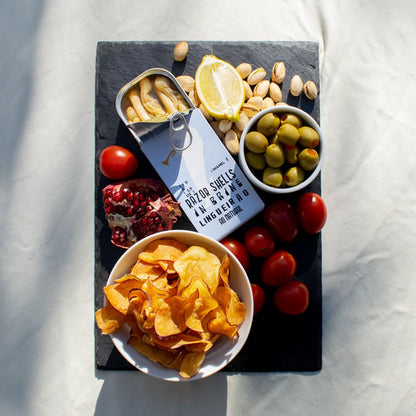 Spanish Razor Shells Canned in Brine 8/10 | B Vitamins, Omega-3 | Tinned Seafood by Ati Manel | 1 x 110g Can