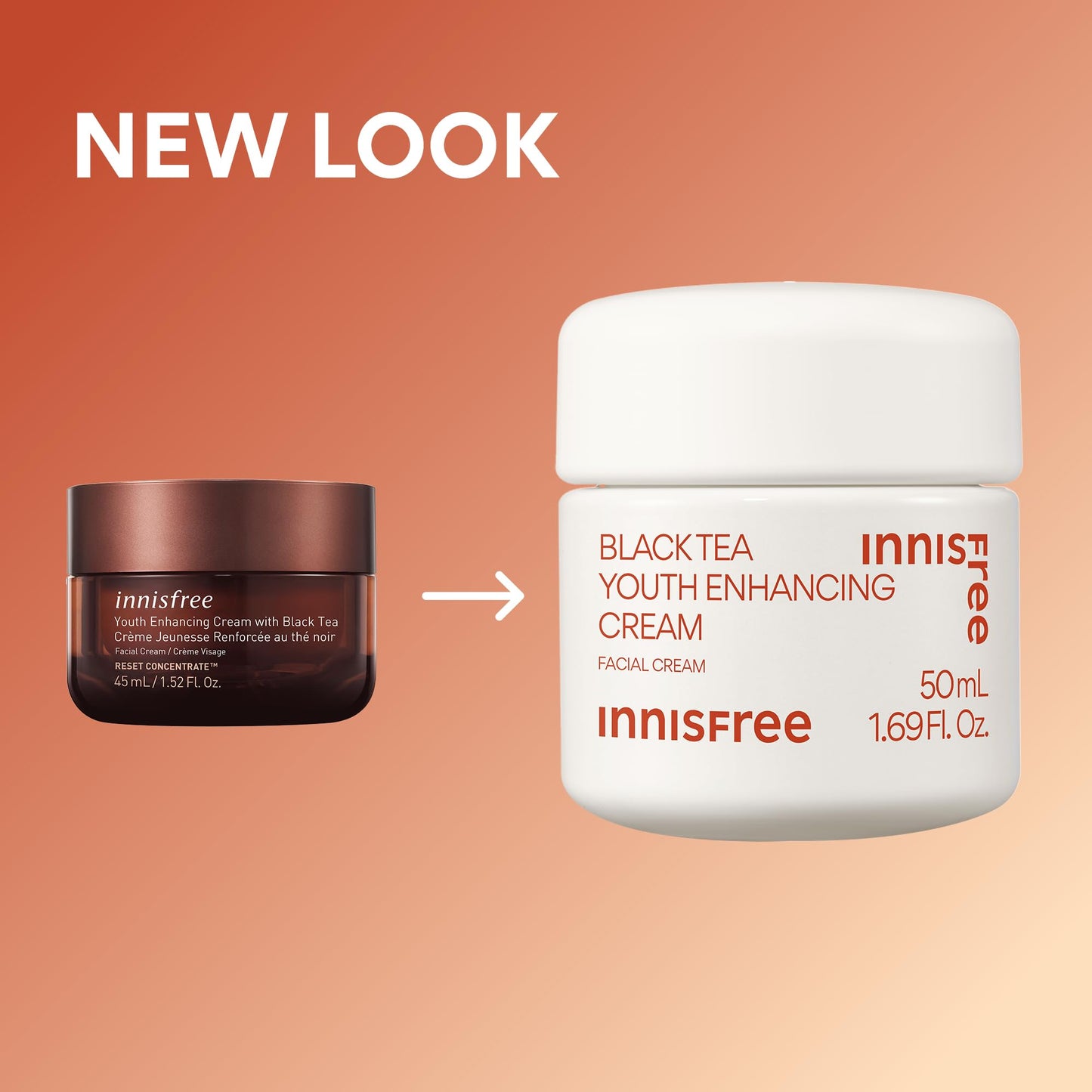 innisfree Black Tea Youth Cream, Korean Moisturizer with Hyaluronic Acid for Radiance, Firm Skin, Hydration, and Visible Anti-Aging Benefits