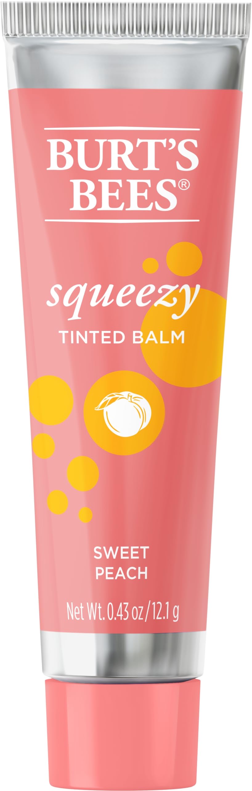 Burts Bees, Squeezy Tinted Lip Balm - Sweet Peach, 0.33 Ounce