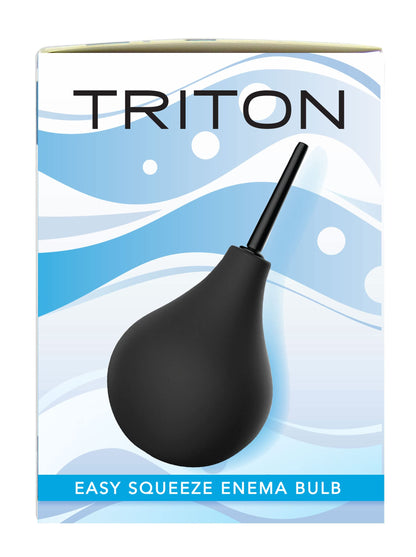 Shibari Triton Easy Squeeze Enema Bulb, Flexible Tip for Ultimate Comfort, BPA & Phthalates-Free, Ease Anal Silicone Douche for Men & Women, 7.4 Fl Oz Capacity (Black)