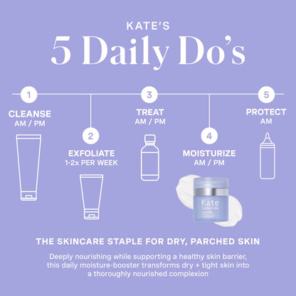 Kate Somerville Goat Milk Moisturizing Cream - Deeply Hydrating Daily Face Moisturizer for Dry, Tight, and Sensitive Skin, 1.7 Fl Oz