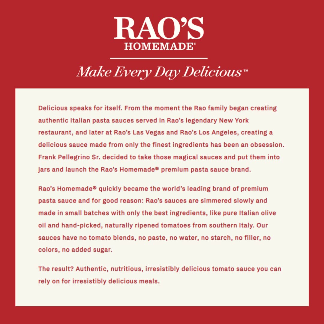 Rao's Homemade Four Cheese Pasta Sauce, 24 oz, Tomato Sauce, All Purpose, Keto Friendly Pasta Sauce, Premium Quality Tomatoes from Italy