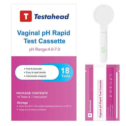 Vaginal pH Test Strips, conveniently Designed for Women's use. Get Results in just 10 Seconds. 18-Count Pack. Easily Monitor pH Balance at Home.