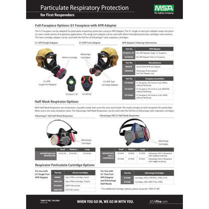 MSA Advantage 420 Series Half-Mask Respirator - MSA Advantage Cartridge Compatible