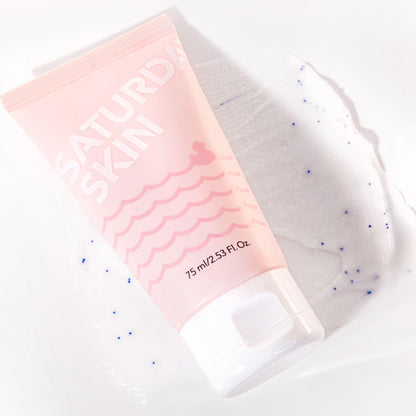 Saturday Skin Rub-A-Dub Refining Peel Gel – Exfoliating Face Wash & Exfoliating Peel Gel, Fruit Enzyme Exfoliator Facial Enzyme Scrub, Dead Skin Remover for Face,Korean Skincare (2.53 Fl Oz / 75ml)