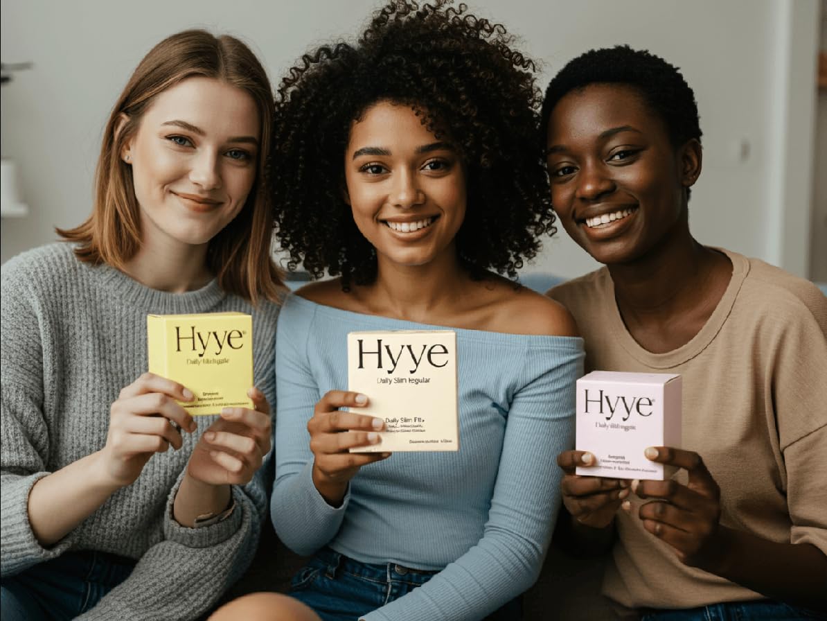 Hyye Ultra Thin Sanitary Pads Heavy Flow Large (28 Counts) + Overnight (24 Counts) 2+2 Packs