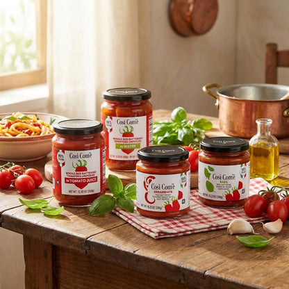 Cosi Come - Datterino Red Tomatoes Unpeeled in Water, Datterini Tomatoes in water (12.354 oz) 350 g, Low-acid, No additives, No preservatives, 100% Natural, Non-GMO, Product of Italy