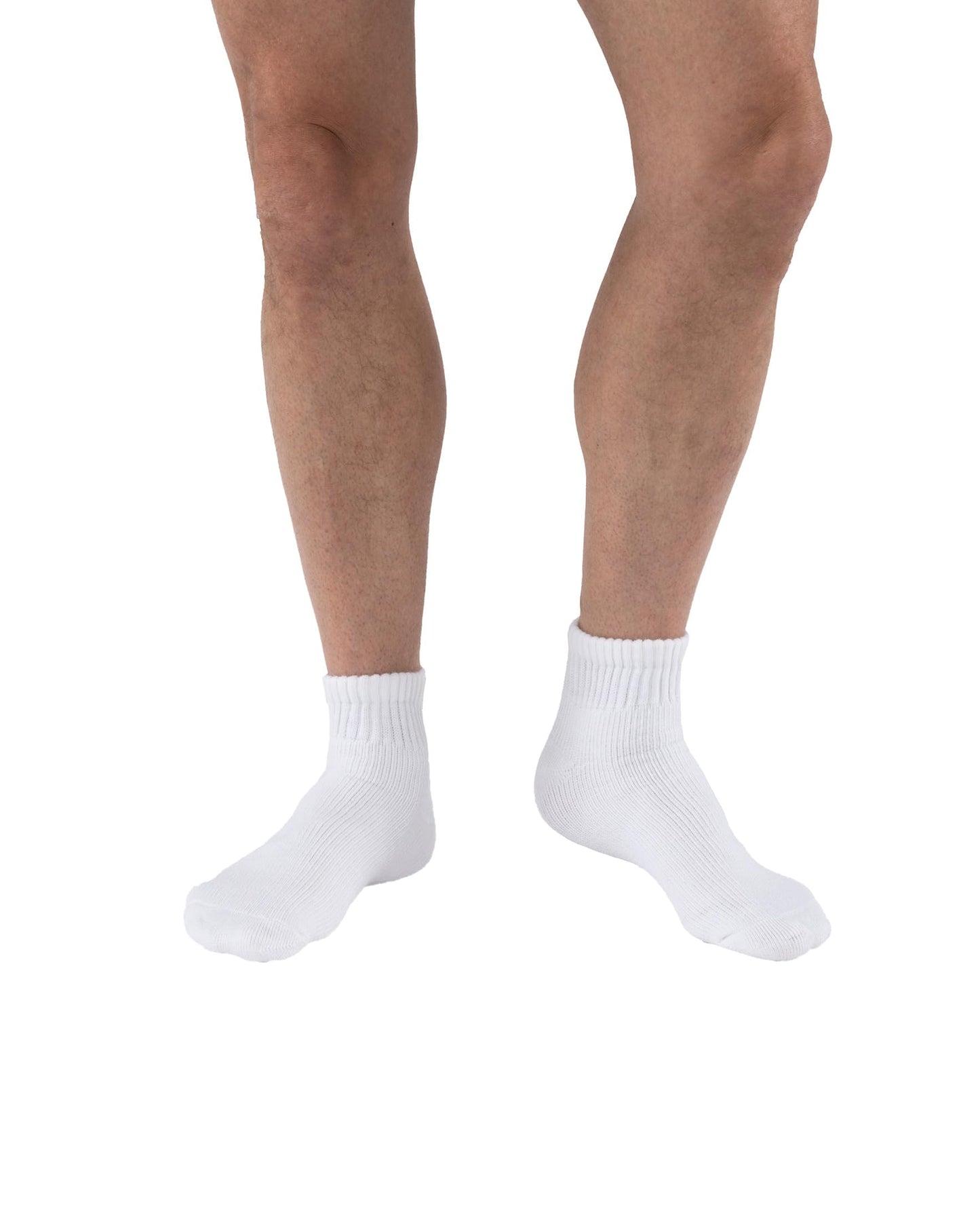JOBST SensiFoot Diabetic Support Socks for Men and Women with Seamless Toe and Moisture Management - Extra Padding in Toe, Foot, and Heel Area - Mini Crew - Closed Toe - White, X-Large