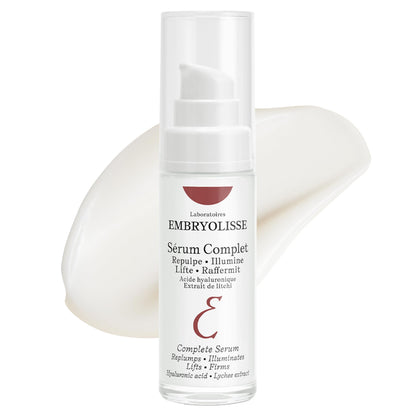 Embryolisse Complete Serum. Advanced Hydrating Formula With Hyaluronic Acid. Replumps, Illuminates, Lifts, Firms, 1.01 Fl Oz