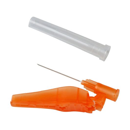 Cardinal Health™ Monoject™ Hypodermic Safety Needle, Orange, 25GA x 1.5IN, Case of 800