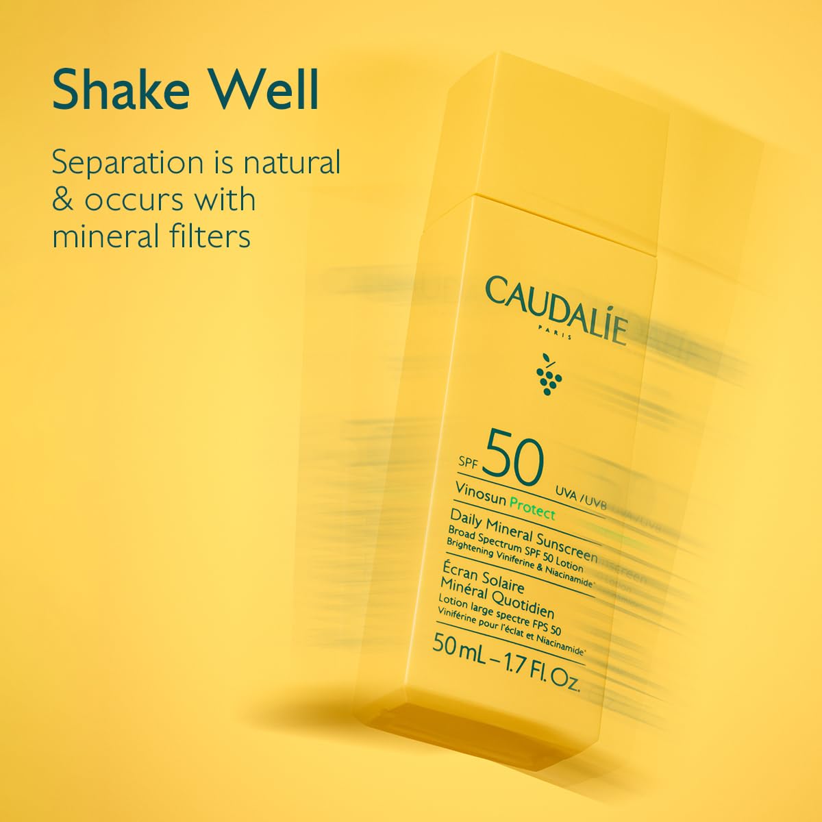 Caudalie Vinosun Protect Daily Mineral Sunscreen SPF50-50 mL