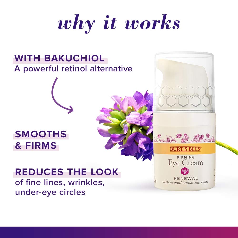 Burt's Bees Renewal Smoothing Eye Cream, Firming Eye Cream, Hibiscus 0.58 Ounce