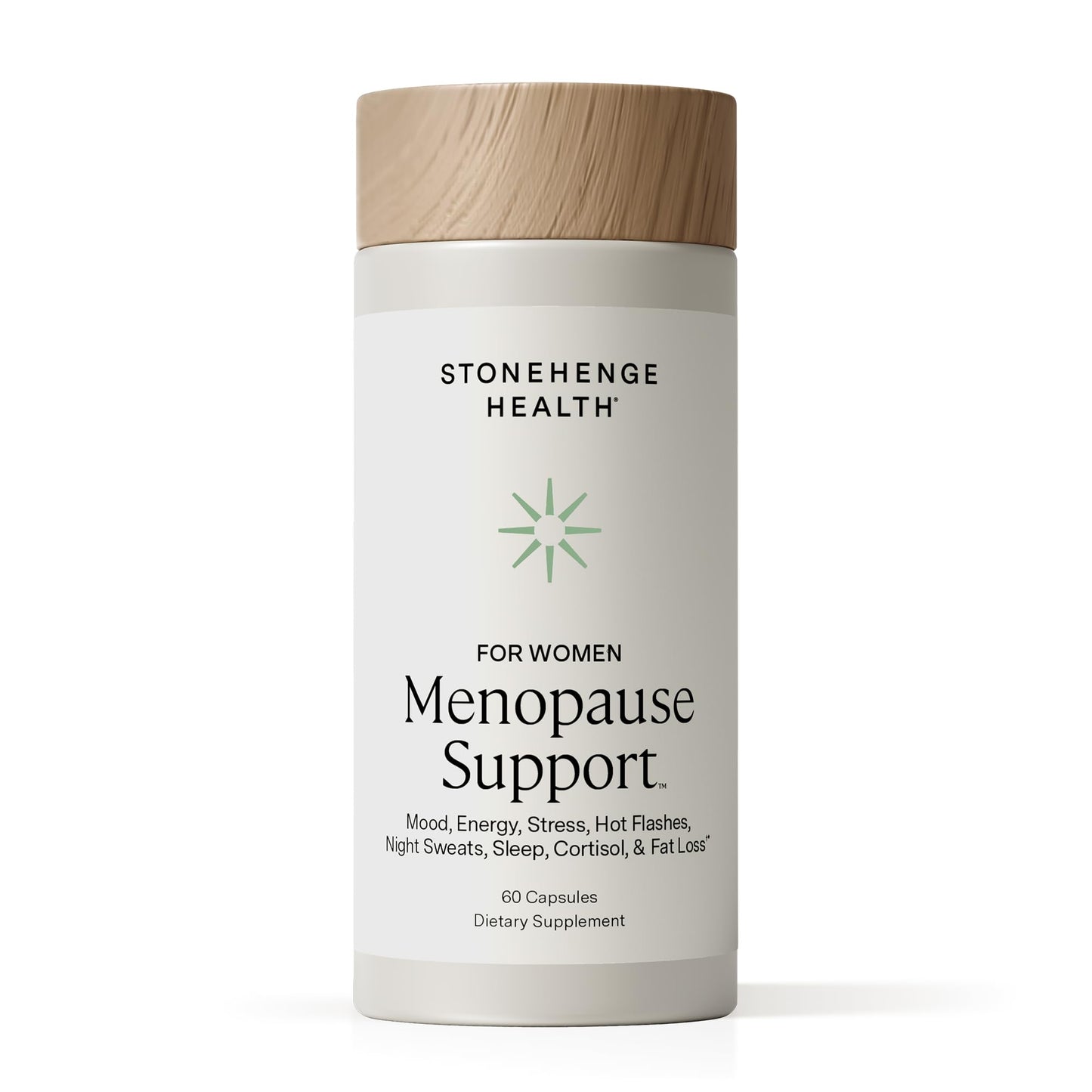 Stonehenge Health for Women Menopause Support for Peri + Menopause + Post - Mood, Energy, Stress, Hot Flashes, Night Sweats, Sleep & Cortisol, Chromax Chromium, Vitamin D3, KSM-66 Ashwagandha