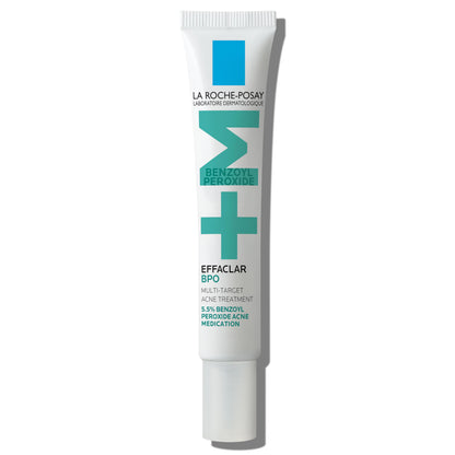 La Roche-Posay Effaclar BPO Multi-Target Acne Treatment with 5.5% Micronized Benzoyl Peroxide, Acne Cream for Face, Targets Oily Skin, Blackheads & Prevents Pimples, Dermatologist Recommended, 20ml
