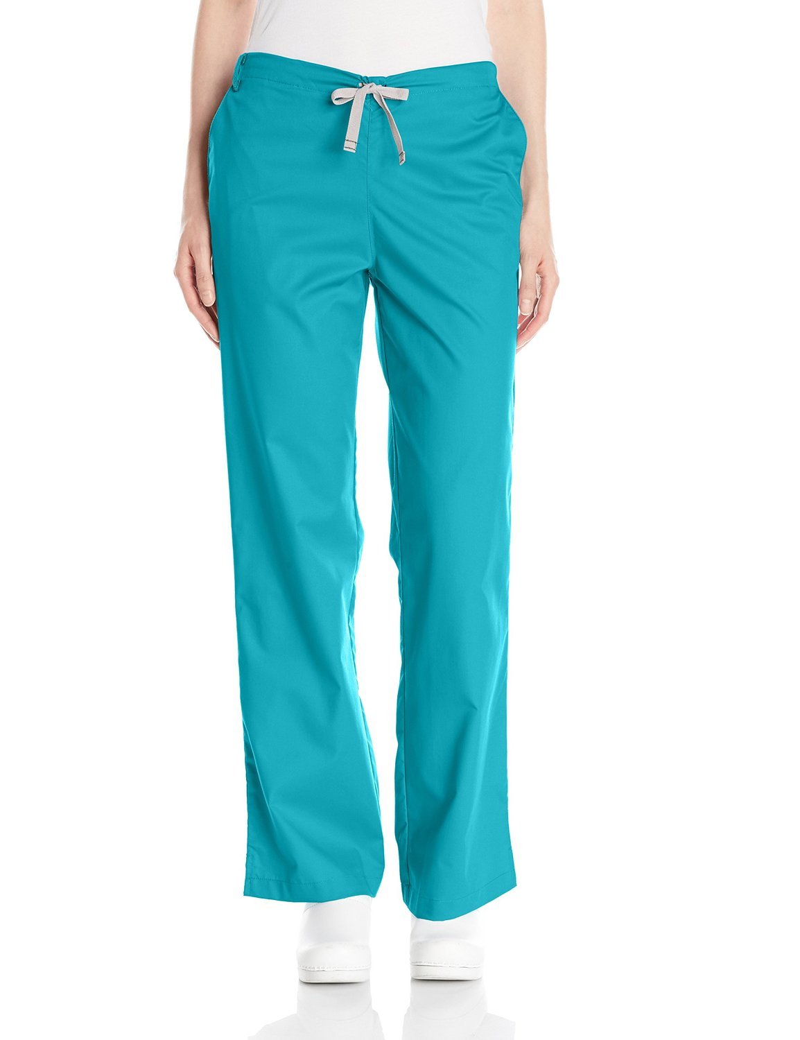WonderWink Women's Plus-Size Wonderwork Flare Leg Scrub Pant, Teal, 3X-Large/Tall