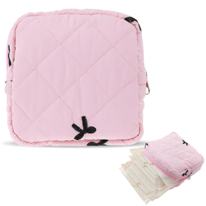 Pink Period Bags for Girls, Cute Period Pouch for Pads Sanitary Napkins Small Tampons, Sanitary Napkin Storage Bag First Gifts for Girls