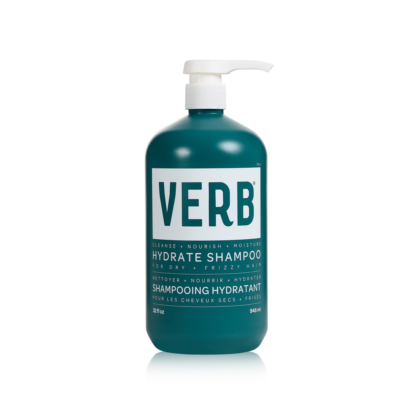 VERB Hydrate Shampoo - Cleanse Dry + Frizzy Hair - Smooth + Reduce Frizz - Amber + Warm Jasmine Scent