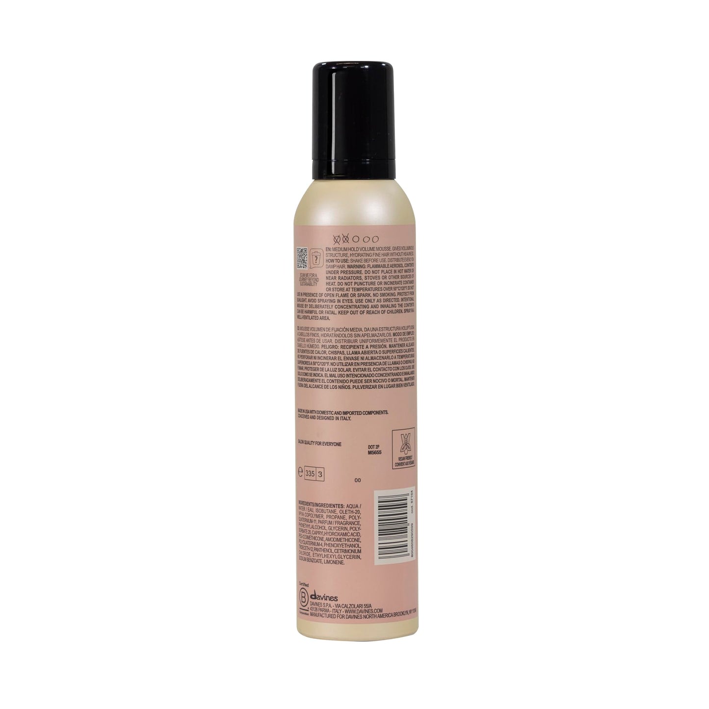 Davines This Is A Volume Boosting Mousse, Add Natural Looking And Airy Volume And Body, For All Hair Types, 8.4 OZ