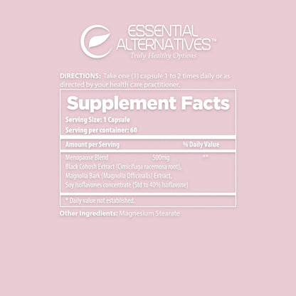 Menopause Care Supplement with Soy Isoflavones, Magnolia Bark, and Black Cohosh