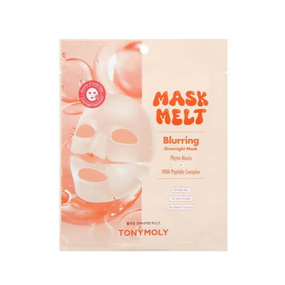 TONYMOLY Mask Melt Brightening Hydrogel Overnight Face Mask, Vitamin C and Rice Essence, 1 Sheet