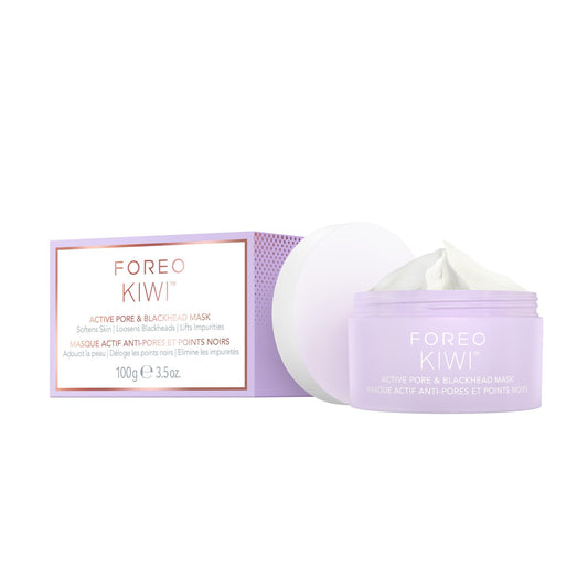 FOREO KIWI Active Pore & Blackhead Mask, 3.5 oz - Blackhead Remover - Clay Mask & moisturizing Jojoba Oil - Pore Minimizer - Skin Purifying & Detox Face Mask - Vegan & Cruelty-free - All Skin Types