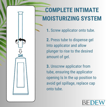 Aloe Cadabra BEDEW Organic Vaginal Moisturizer – Drug-Free, Hormone-Free, Vaginal Dryness Relief, Menopause, Long Lasting, pH Balanced & All-Natural Ingredients, 14 Screw-on Applicators, 2.9 Ounce