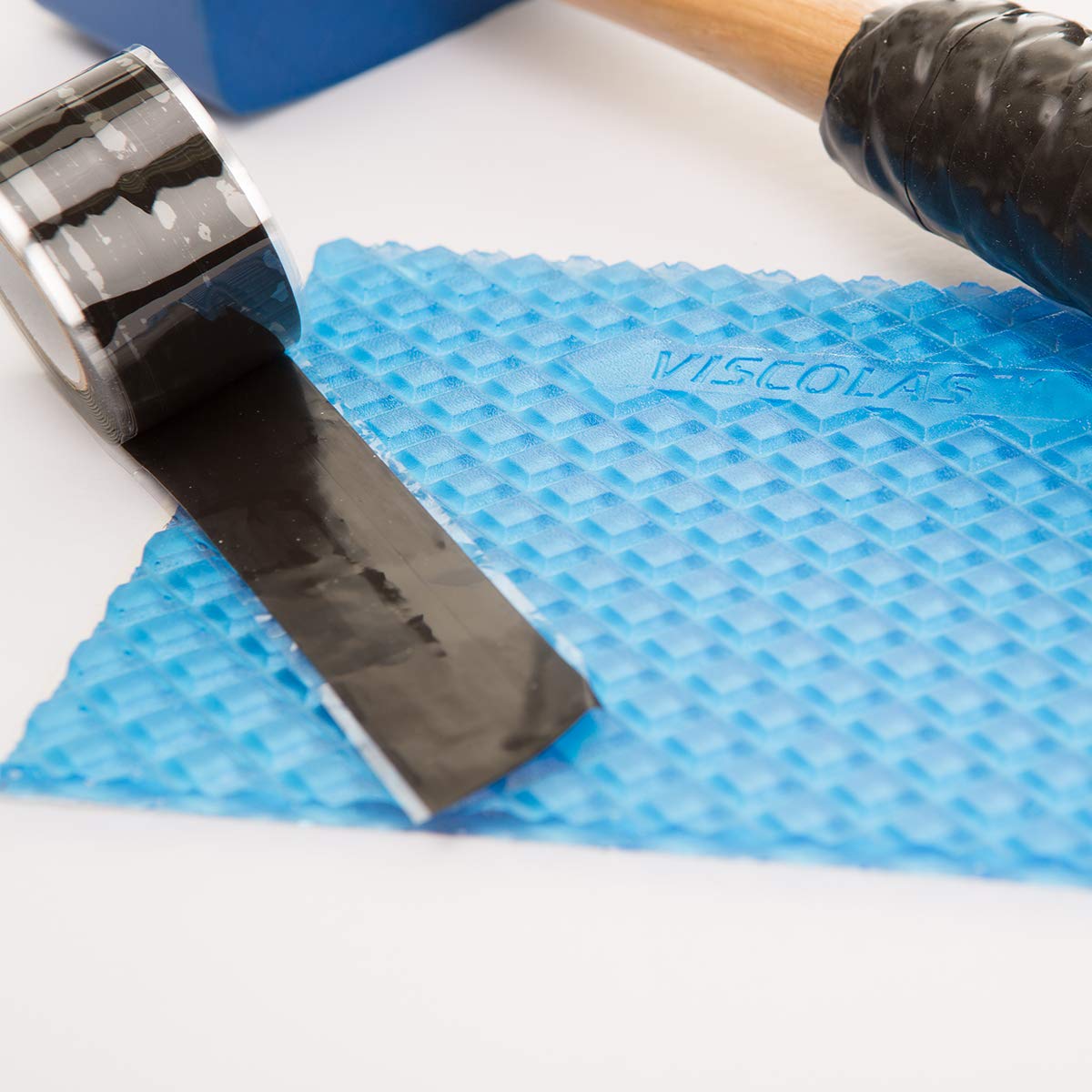 Impacto 9066 Anti-Vibration Tool Grip Wrap Kit, 6.5" x 5", Black/Red