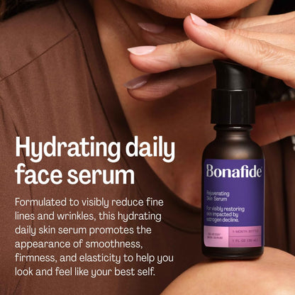 Bonafide Silvessa Hydrating Daily Skin Serum – Hormone-Free, Drug-Free Support for Skin During Menopause – 60 Day Supply (2 fl oz)