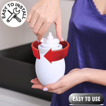 2" Large Opening Vaginal Douche Bottle with Back-Flow Prevention - Vaginal Douche for Women, Comes with A Wrench, Free of PVC & Phthalates & BPAs, 15 Fl Oz, White