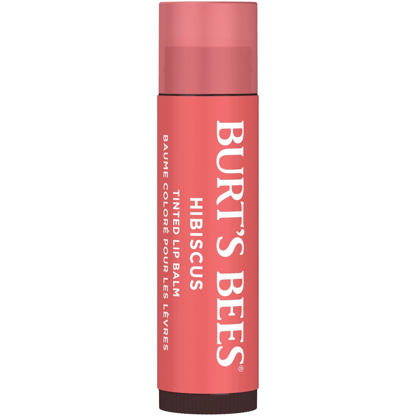 Burt's Bees Easter Basket Stuffers, Lip Tint Balm with Long Lasting 2 in 1 Duo Tinted Balm Formula, Color Infused with Hydrating Shea Butter for a Natural Looking Buildable Finish, Hibiscus (2-Pack)