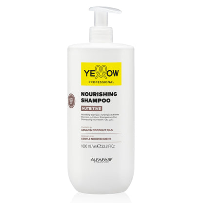 ALFAPARF MILANO Yellow Professional Nutritive Nourishing Shampoo for Dry Hair - Powered by Argan & Coconut Oils - Designed for Gentle Cleansing