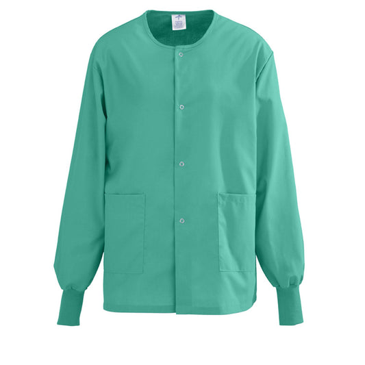 Medline PerforMAX 829 Unisex Snap-Front Warm-Up Jacket, Jade, Size 3XL