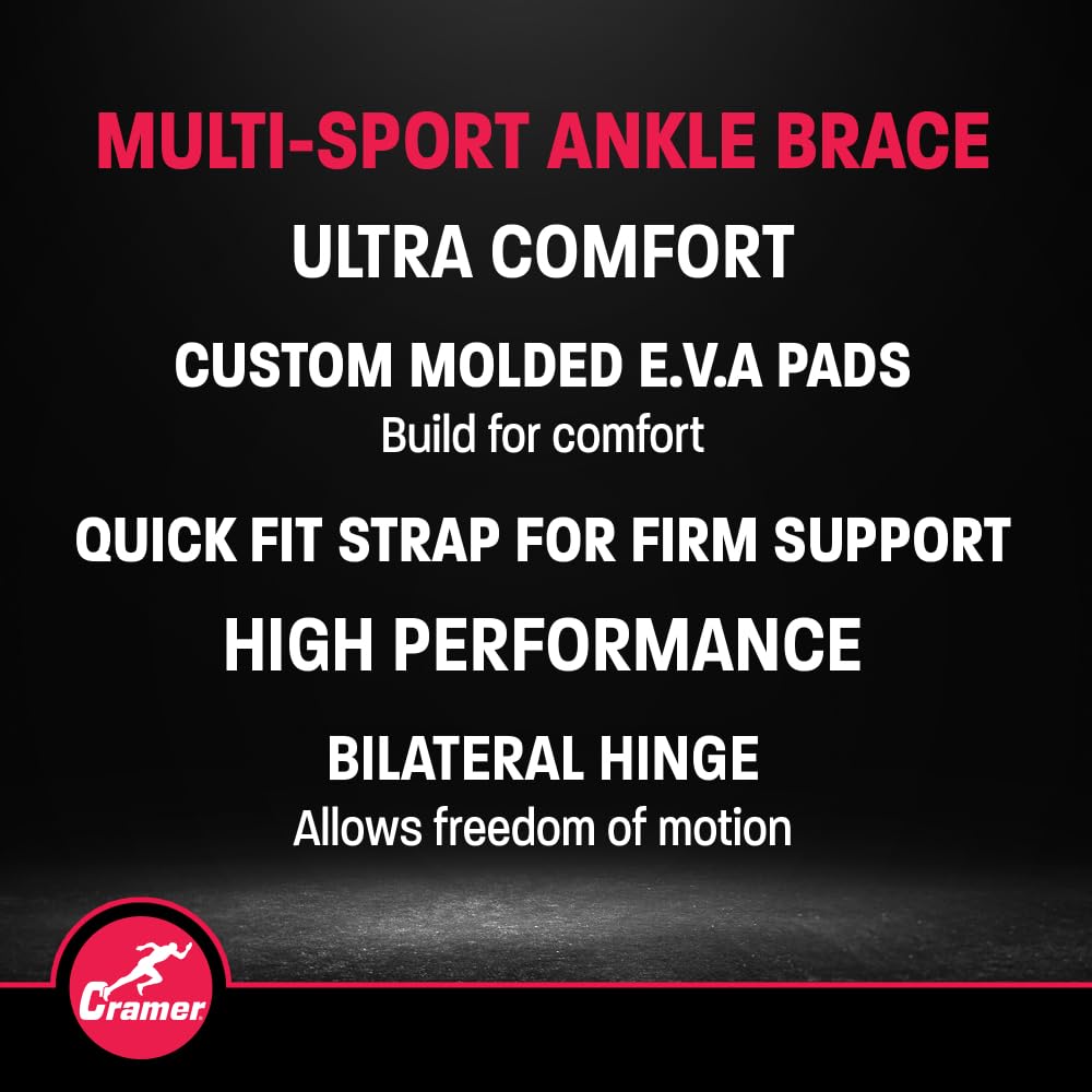 Active Ankle T2 Ankle Brace, Rigid Ankle Stabilizer for Protection & Sprain Support for Volleyball, Cheerleading, Ankle Compression Braces for Men & Women, White, Large