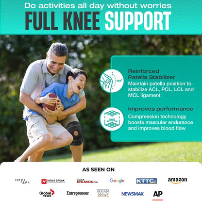 Modvel ELITE Knee Brace With Side Stabilizers & Patella Gel Pads for Maximum Knee Pain Support and Fast Recovery for Men and Women, Knee Pad for Running, Workout, Arthritis, Joint Recovery