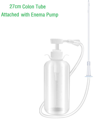 600ml Feminine Wash Enema Pump Bottle Kit 6Pcs Enema Nozzle Tips for Coffee Colon Cleansing Men Women, Anal Vaginal Douche Flush Spray Intimate Shower Irrigator Cleanser Enema Bucket Kit Hand Press