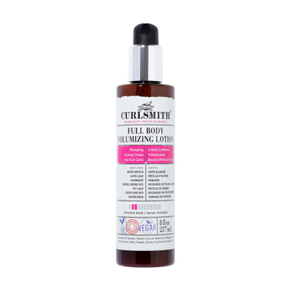 CURLSMITH - Full Body Volumizing Hair Lotion, Curl Definition, Instant Volume and Non-Sticky, for Wavy, Curly or Coily Hair, Vegan (237ml/8fl oz)