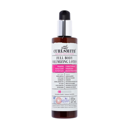CURLSMITH - Full Body Volumizing Hair Lotion, Curl Definition, Instant Volume and Non-Sticky, for Wavy, Curly or Coily Hair, Vegan (237ml/8fl oz)