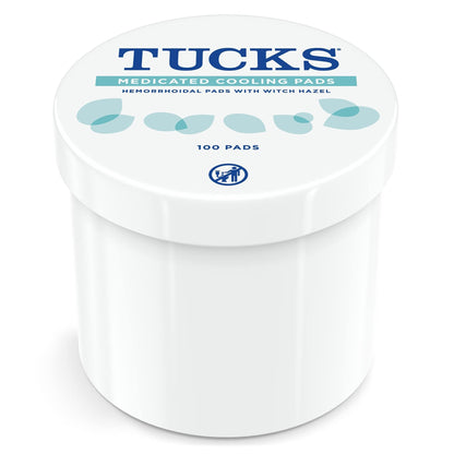 TUCKS Medicated Cooling Pads, 100 Count and Vagisil Anti-Itch Medicated Feminine Wipes, Maximum Strength, 12 Wipes