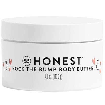 The Honest Company Mama Rock Bump Body Butter Moisturizing Stretch Mark Cream, Shea Avocado Oil, Vitamin E, Hypoallergenic and Dermatologist Tested, 4 oz