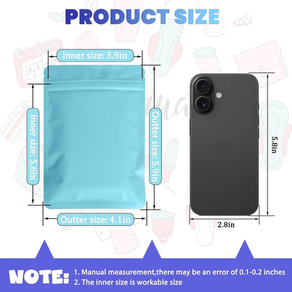 Disposable Sanitary Hygiene Disposal Bags for Bag Period Tampon Napkin Trash, 100pcs, Discreet Privacy Cover, Stylish Look, Self-Adhesive Seal,Portable for Purse, Bathroom, School, Travel (Sky blue)