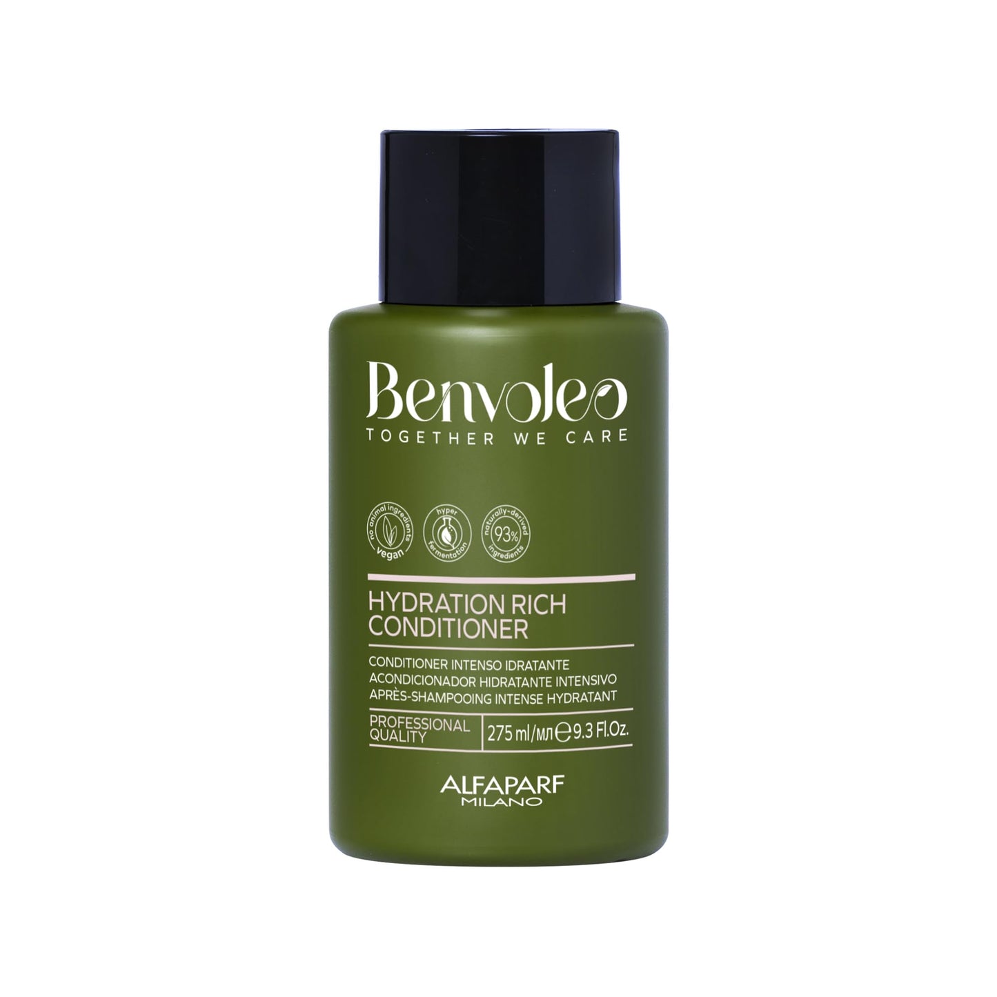 ALFAPARF MILANO Benvoleo Hydration Rich Conditioner for Dry Hair - Clean, Vegan, Sustainable Hair Care - Hydrates, Moisturizes, Nourishes - Paraffin Free - Natural Ingredients - 9.3 FL. Oz.