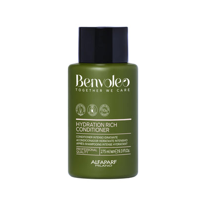 ALFAPARF MILANO Benvoleo Hydration Rich Conditioner for Dry Hair - Clean, Vegan, Sustainable Hair Care - Hydrates, Moisturizes, Nourishes - Paraffin Free - Natural Ingredients - 9.3 FL. Oz.