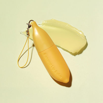 TONYMOLY Magic Food Banana Mini Lip Balm, Hydrating & Moisturizing Korean Lip Care with Shea Butter & Vitamin E, Travel Size, Fruit-Infused Lip Treatment